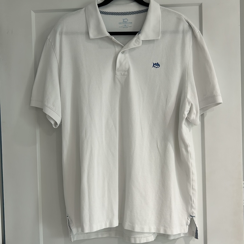 🐟Handsome Classic White Southern Tide
Skipjack Short Sleeve Polo Shirt - Picture 4 of 8